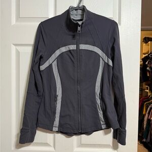 Lululemon Define Charcoal and Light Gray zip jacket